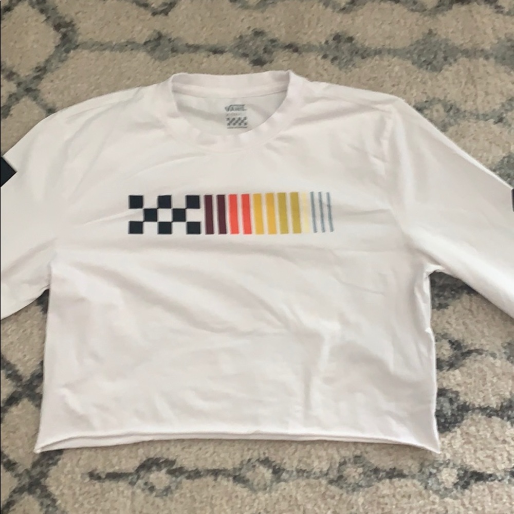 cropped long sleeve vans shirt